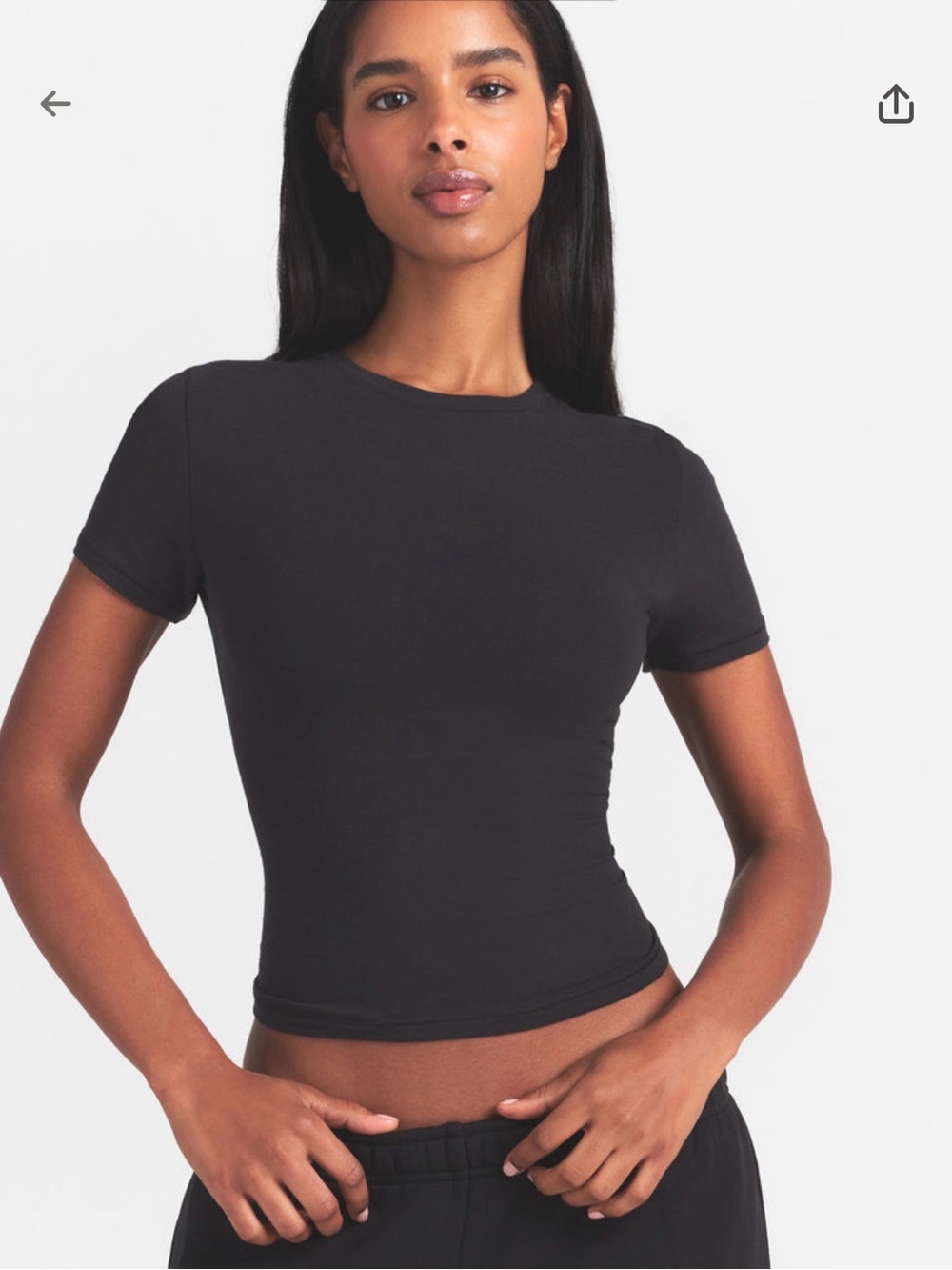 SKIMS Cotton Jersey T-Shirt - Soot